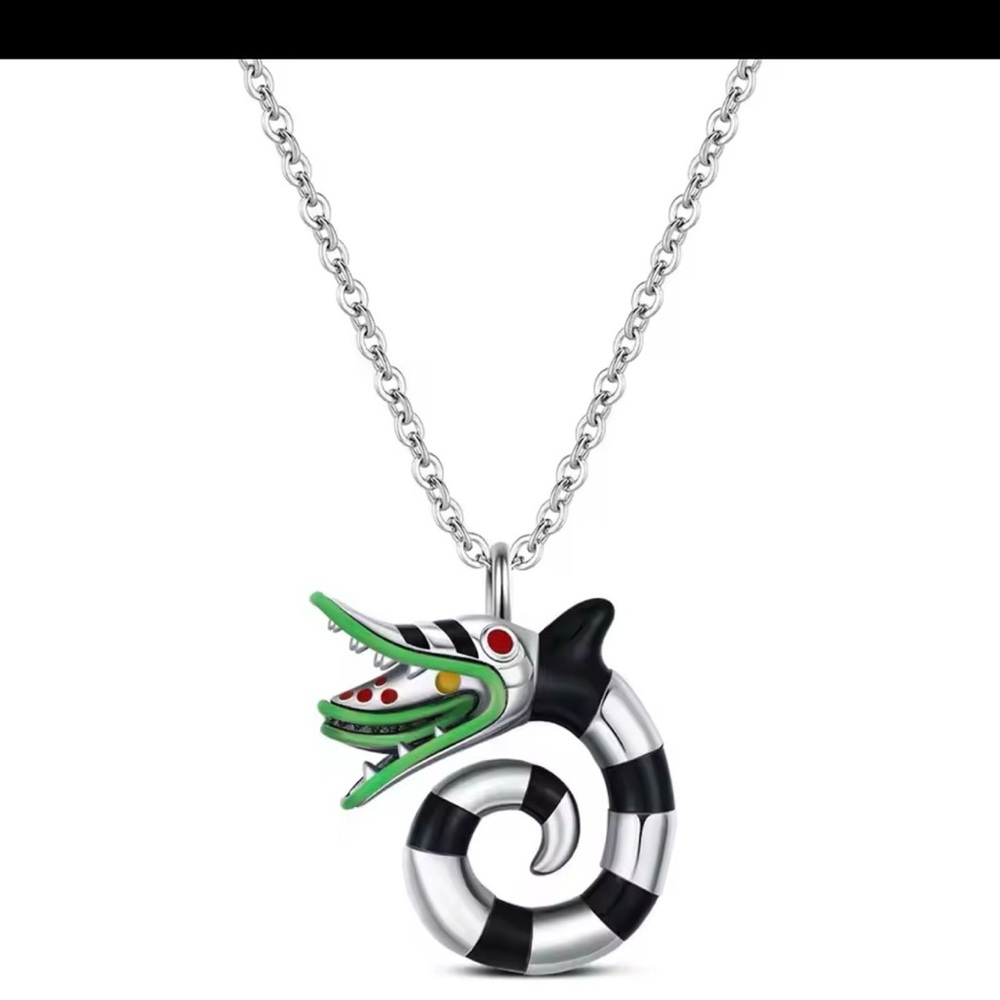 Beetlejuice Sandworm Necklace